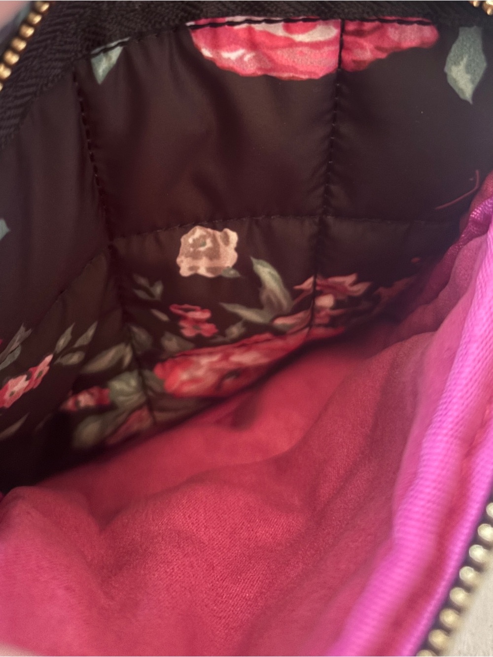 Betsey Johnson Leopard Floral Quilted Crossbody Bag Heart Logo - Picture 6 of 9